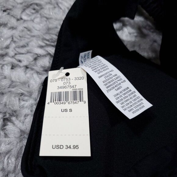 Aerie Ruffle Wide Strap Scoop Bikini Swim Top Women's Size Small Black - Picture 5 of 6